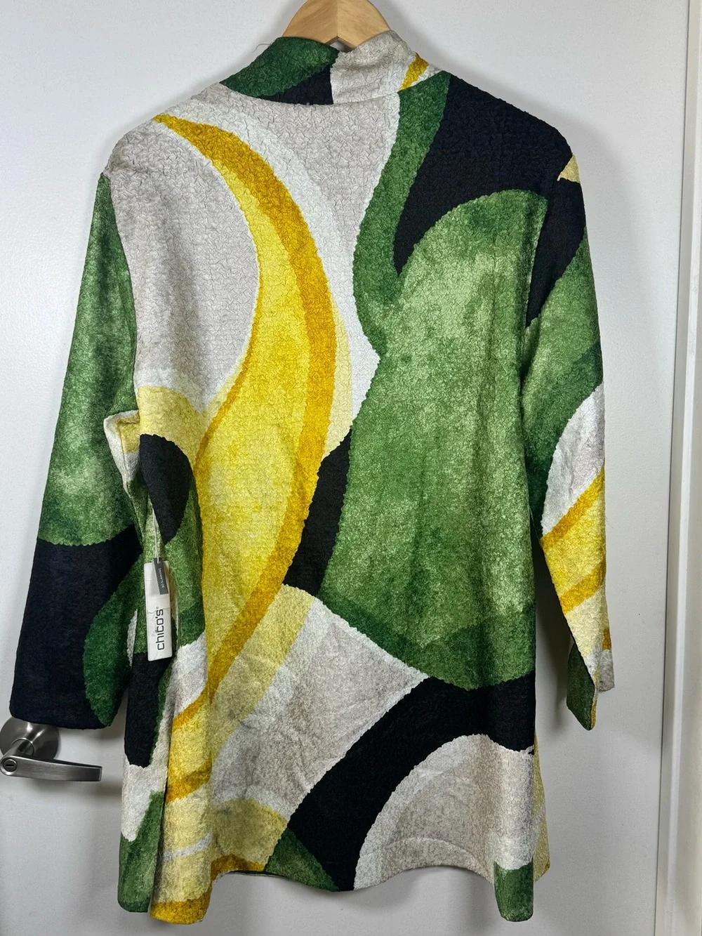 Chicos Travelers Collection Crinkled Textured Jacket Women’s Large Brands 2 NEW - Picture 6 of 6